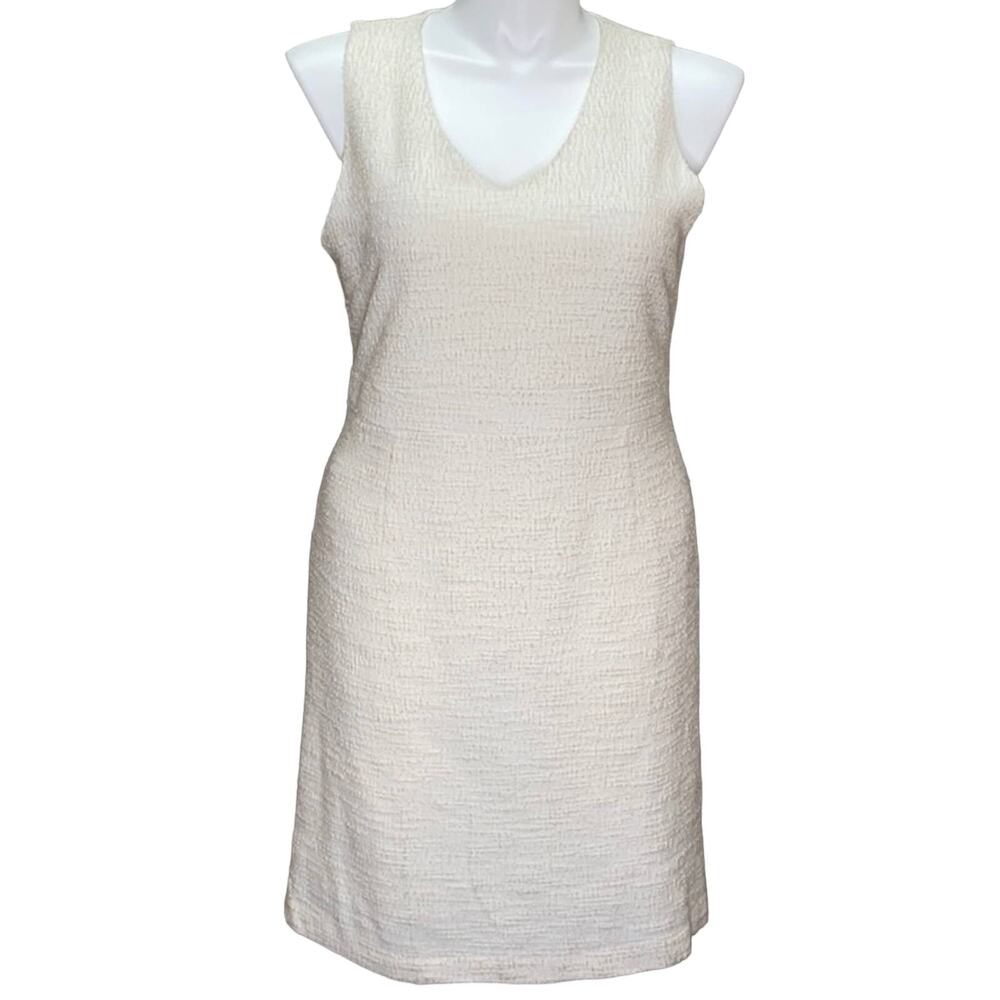 Nicole Miller NY NWT Tweed Cream Pencil Dress 14